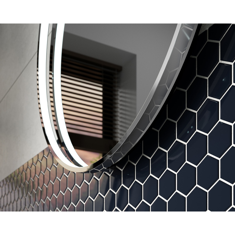 Sensio Aspect Round LED Bathroom Mirror Cool White Chrome 600mm