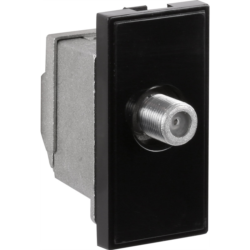 Euro Module TV/SAT Outlet F Connector Black