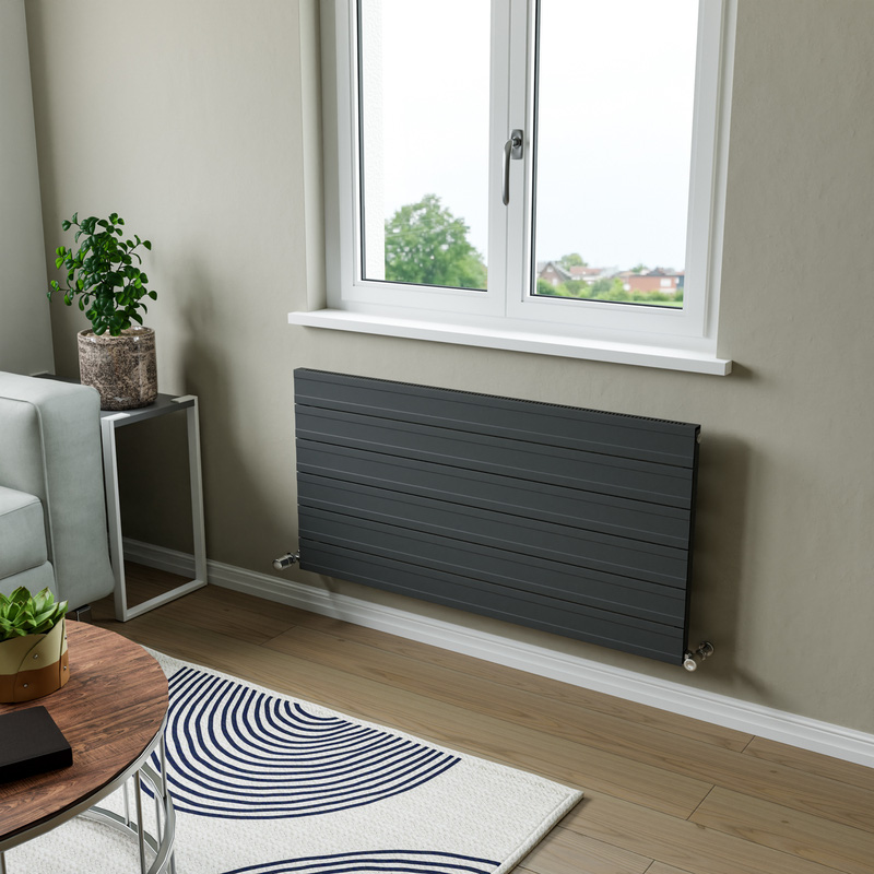 Ximax Preston Aluminium Designer Radiator 603 x 1200mm 1532Btu Anthracite