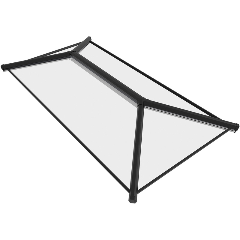 Crystal Aluminium Roof Lantern 2500mmx1500mm Black/White