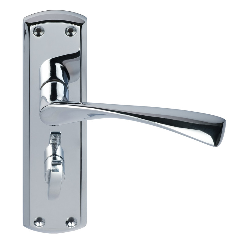 Eclipse Monza Door Handles Bathroom Polished Chrome
