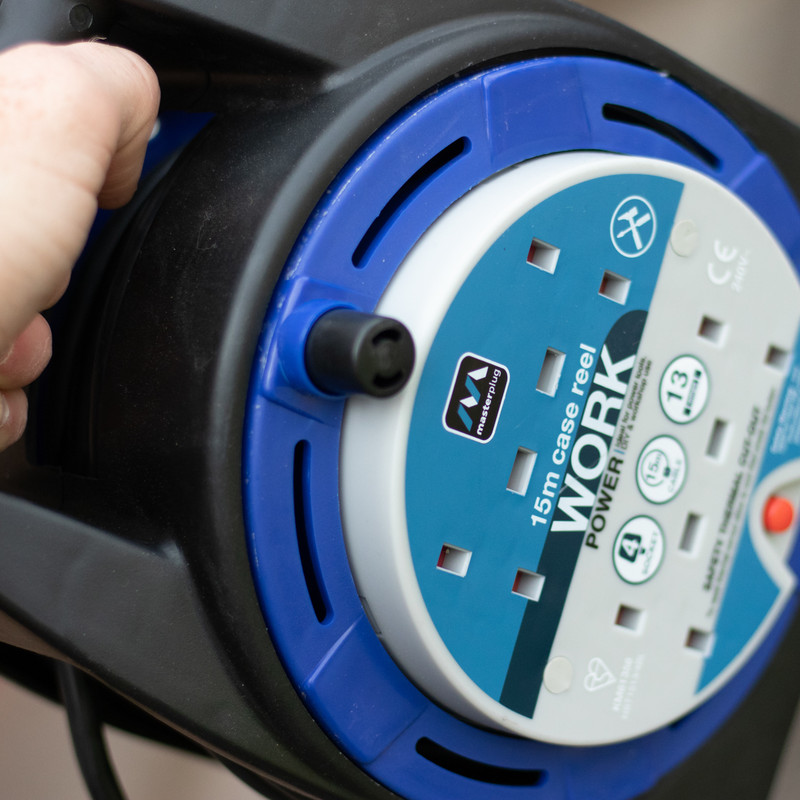 Masterplug 4 Socket 13A Case Cable Reel 15m 240V