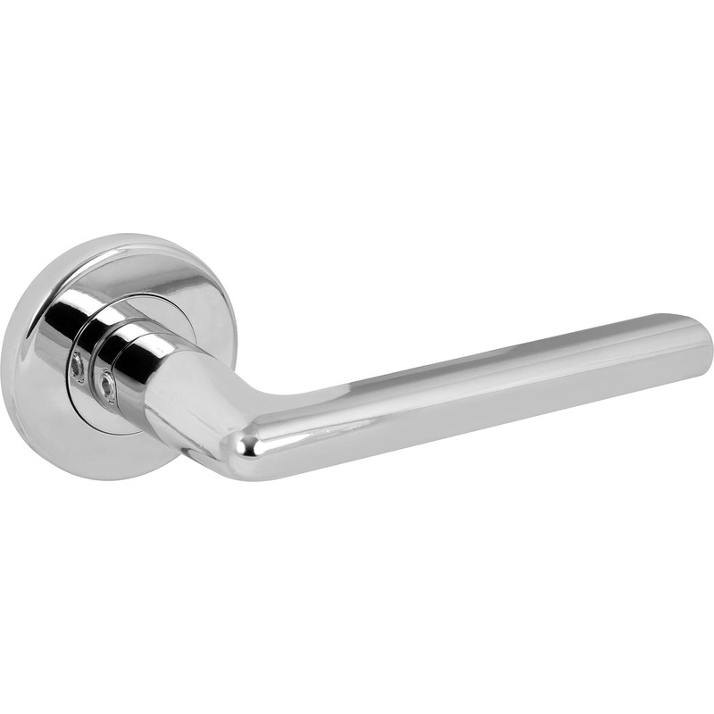Serozzetta Uno Lever On Rose Door Handles Polished Chrome