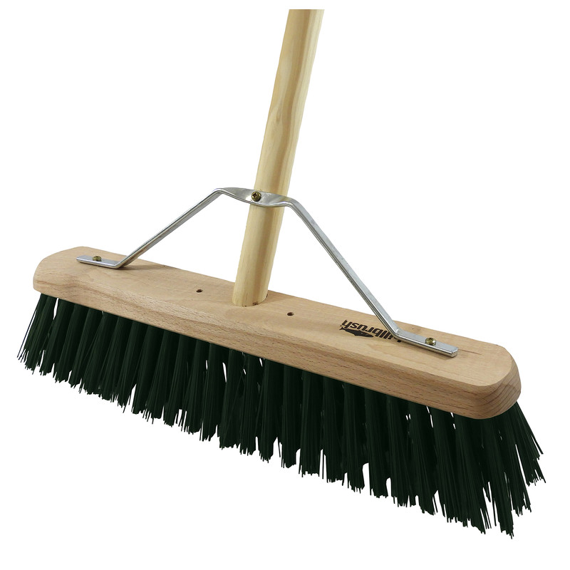 Industrial Stiff Platform Broom With Handle 18" (457mm) PVC