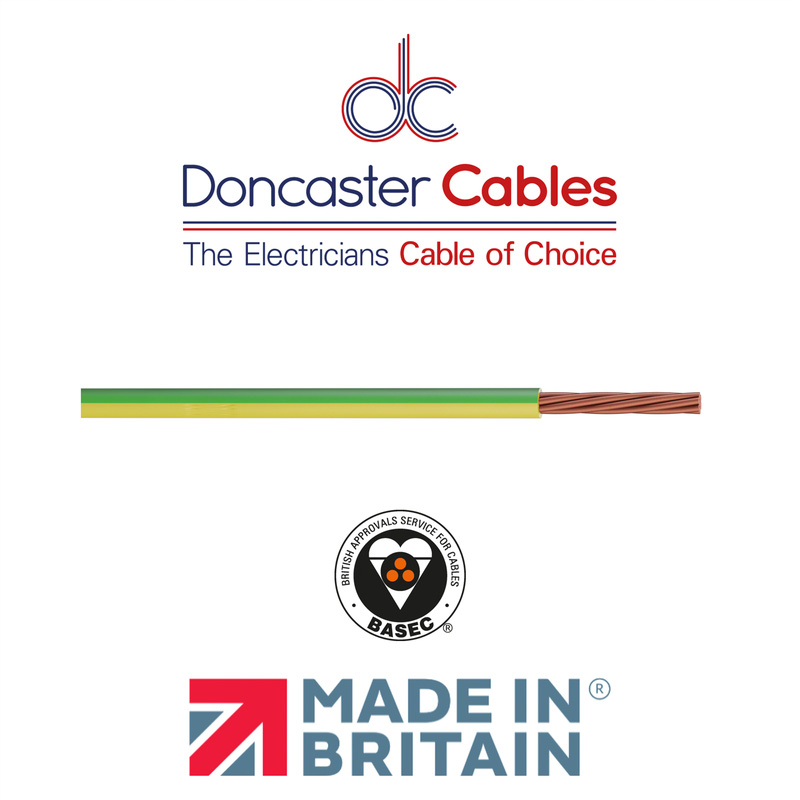 Doncaster Cables Earth Cable (6491X) 4.0mm2 G/Y Drum