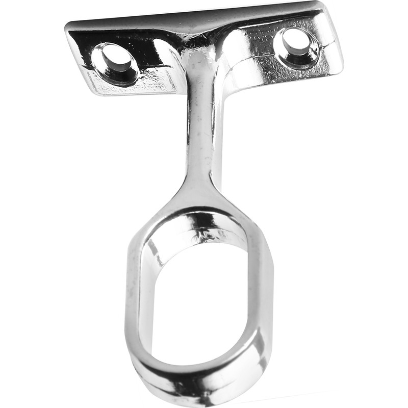 Chrome Oval Wardrobe Rail Centre Bracket