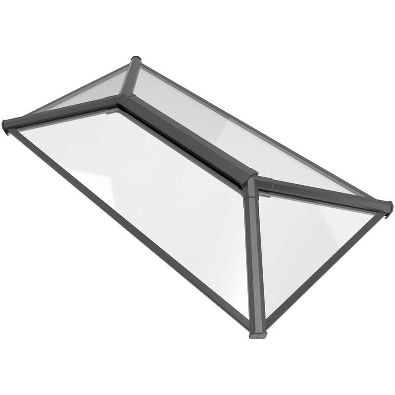 Crystal Aluminium Roof Lantern 3000 x 1500mm Grey/White