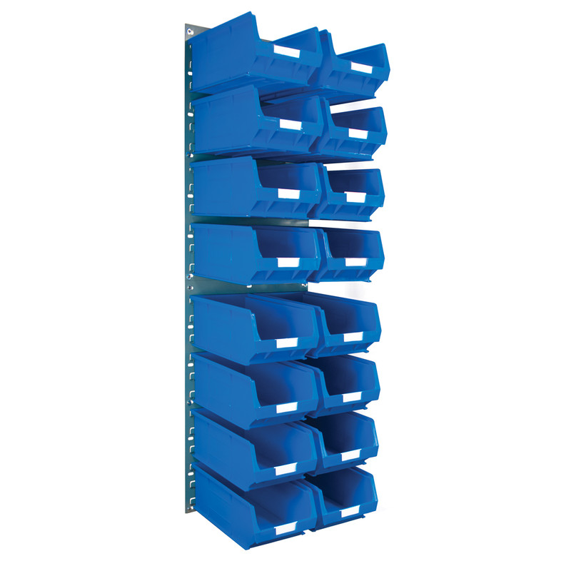 Barton Steel Louvre Panel with Blue Bins 641 x 457mm with TC4 Blue Bins