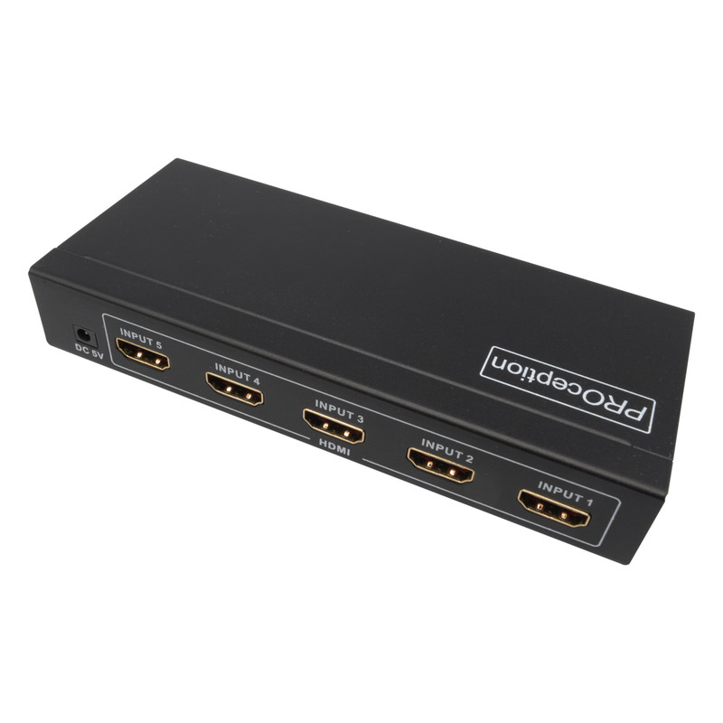 PROception HDMI Amplified Switch 5 Way