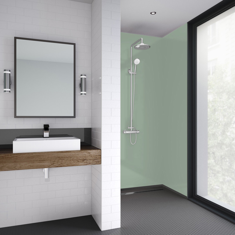 Mermaid Acrylic Matt Shower Wall Panel Sage 2440mm x 1200mm x 4mm