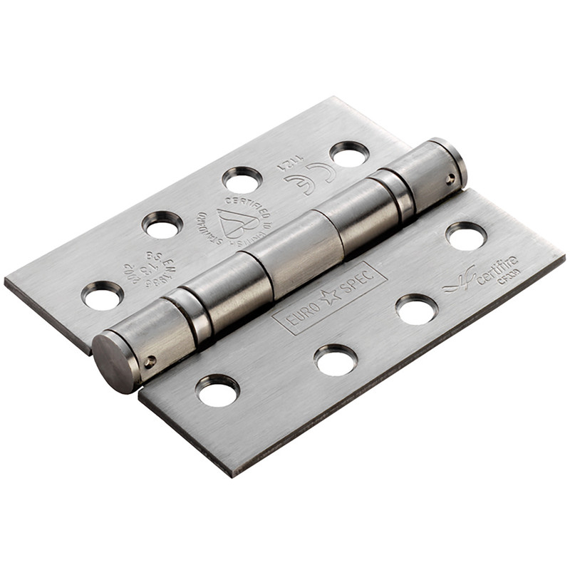 Eurospec British Standard Ball Bearing Hinge Grade 13 Satin Stainless Steel