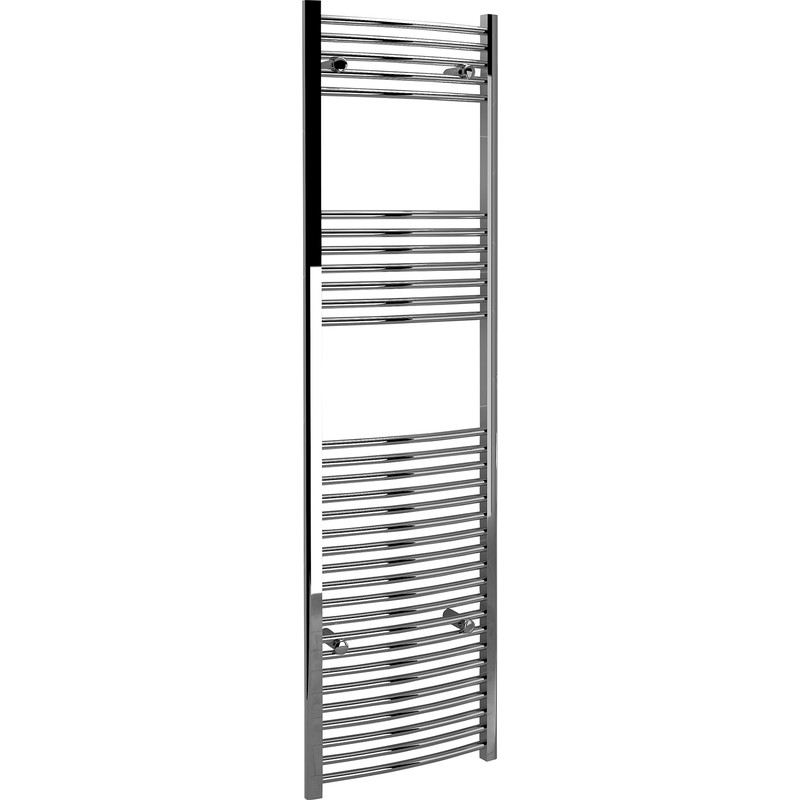 Kudox Chrome Curved Ladder Towel Radiator 1800 x 500mm 1730Btu