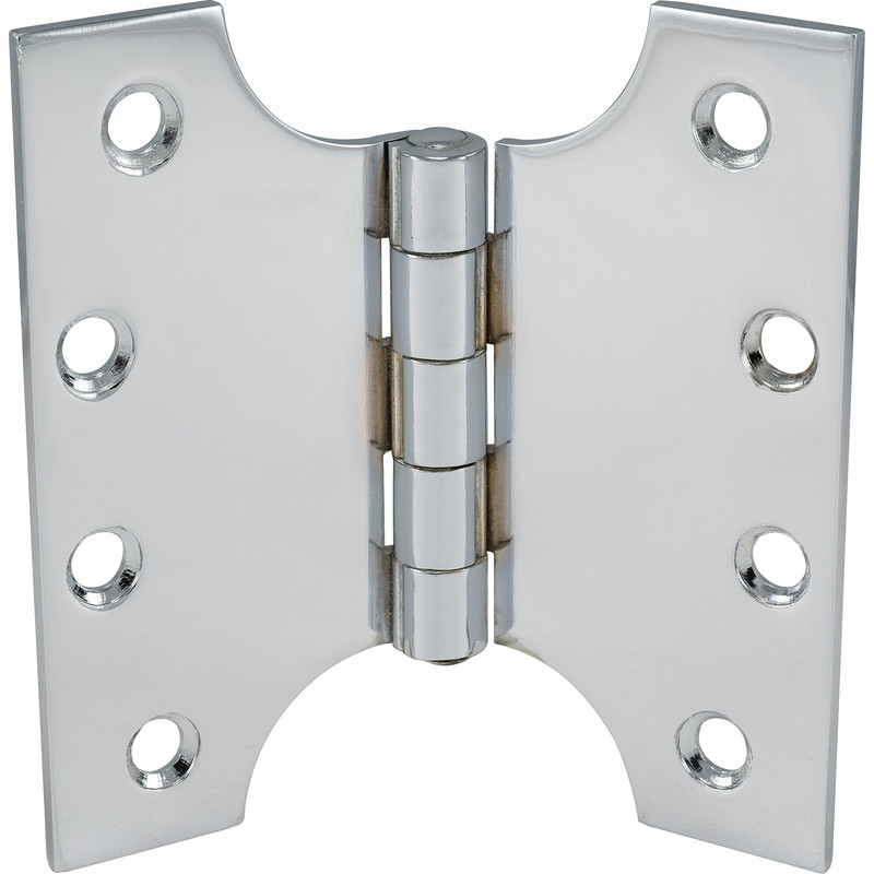 Steel Parliament Hinge Polished Chrome 102mm