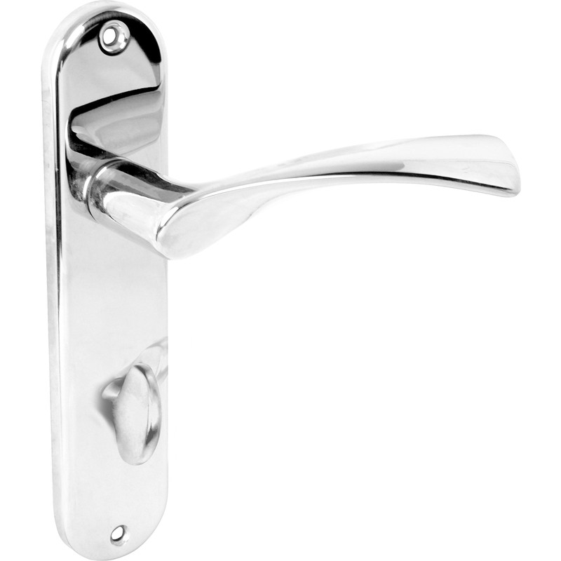 Lyon Door Handles Bathroom Polished
