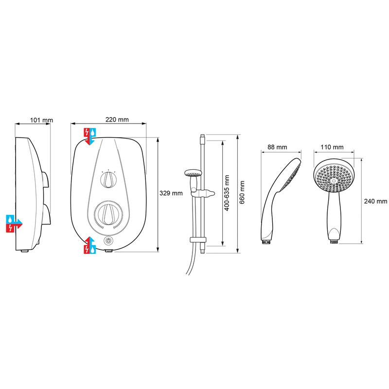 Mira Go Electric Shower 9.5kW