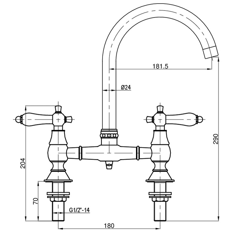 Deva Georgian Sink Mixer Kitchen Tap