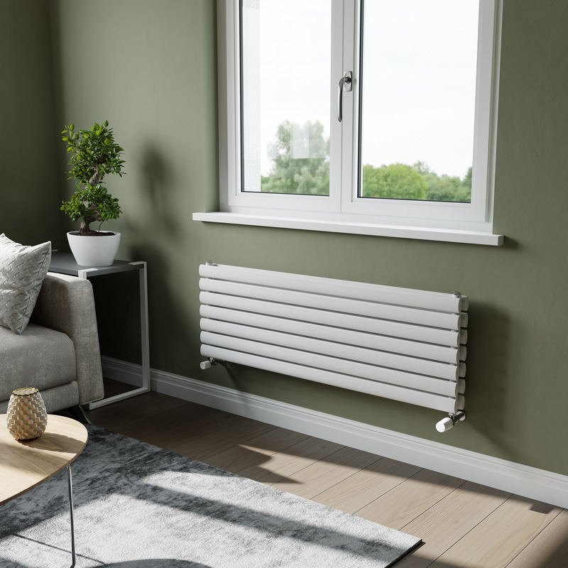 Ximax Bristol Double Horizontal Designer Radiator 410 x 1200mm 3034Btu White