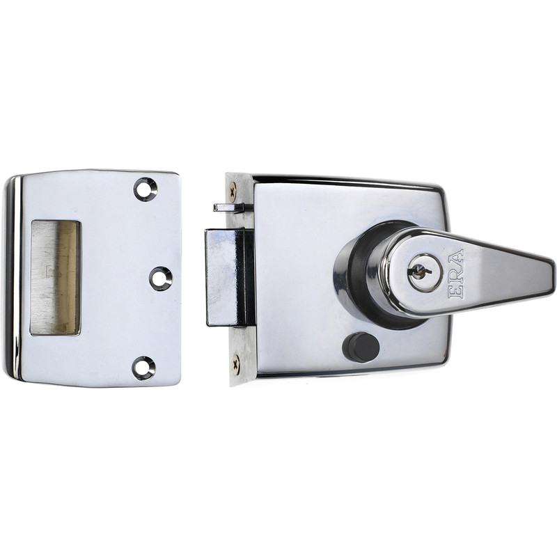 ERA Double Locking Nightlatch Polished Chrome Standard