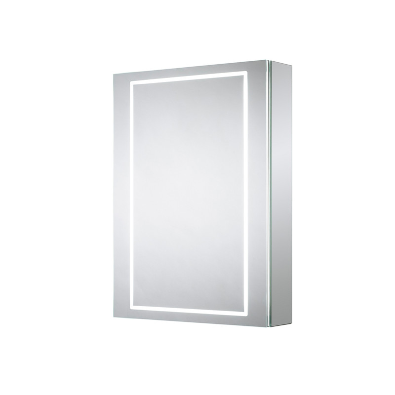 Sensio Sonnet LED Mirror Bathroom Cabinet Single Door with Shaver Socket Cool White 700 x 500mm