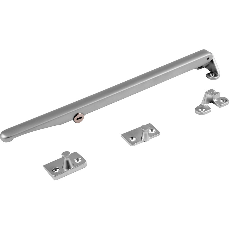 Timber Window Locking Casement Stay Satin Chrome