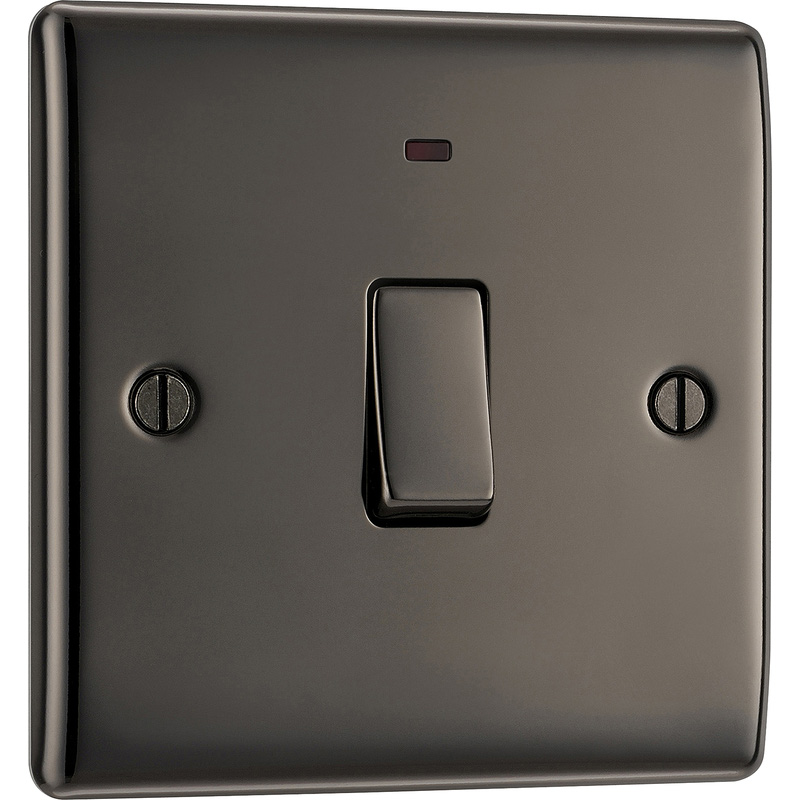 BG Black Nickel 20A DP Switch 20A + Neon