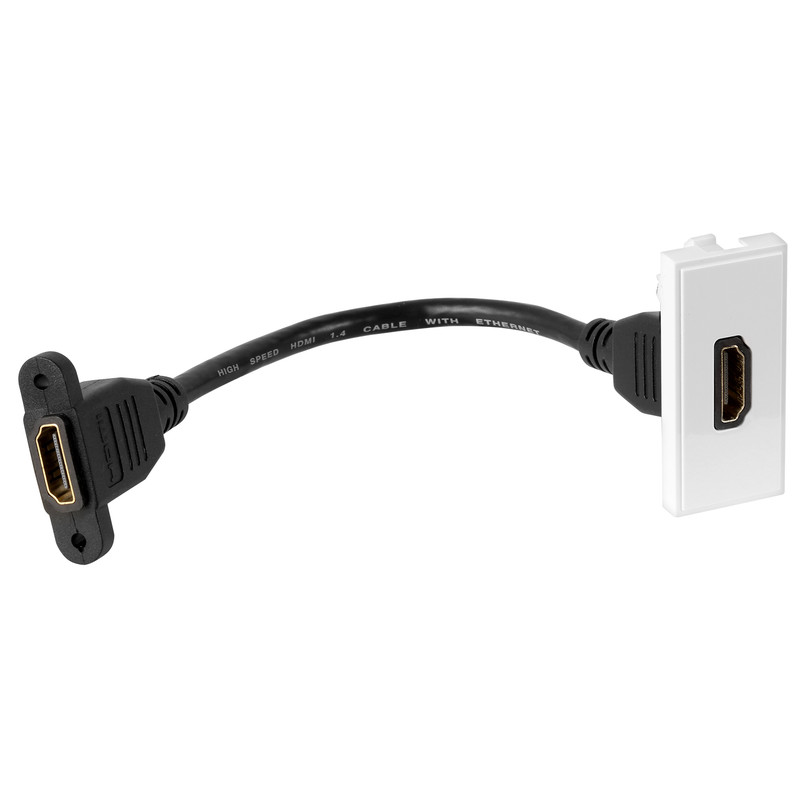 Euro Module HDMI Outlet White