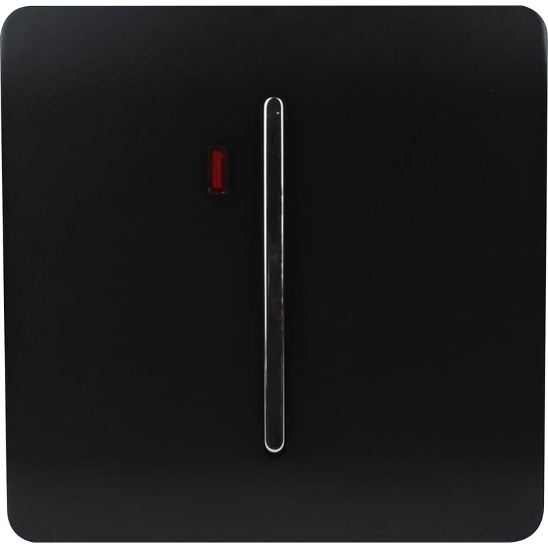 Trendiswitch Black 20 Amp Switch with Neon 1 Gang