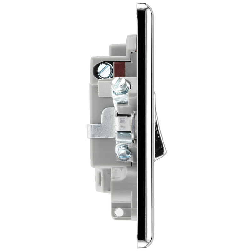 BG Polished Chrome Switched Spur 13A + Neon