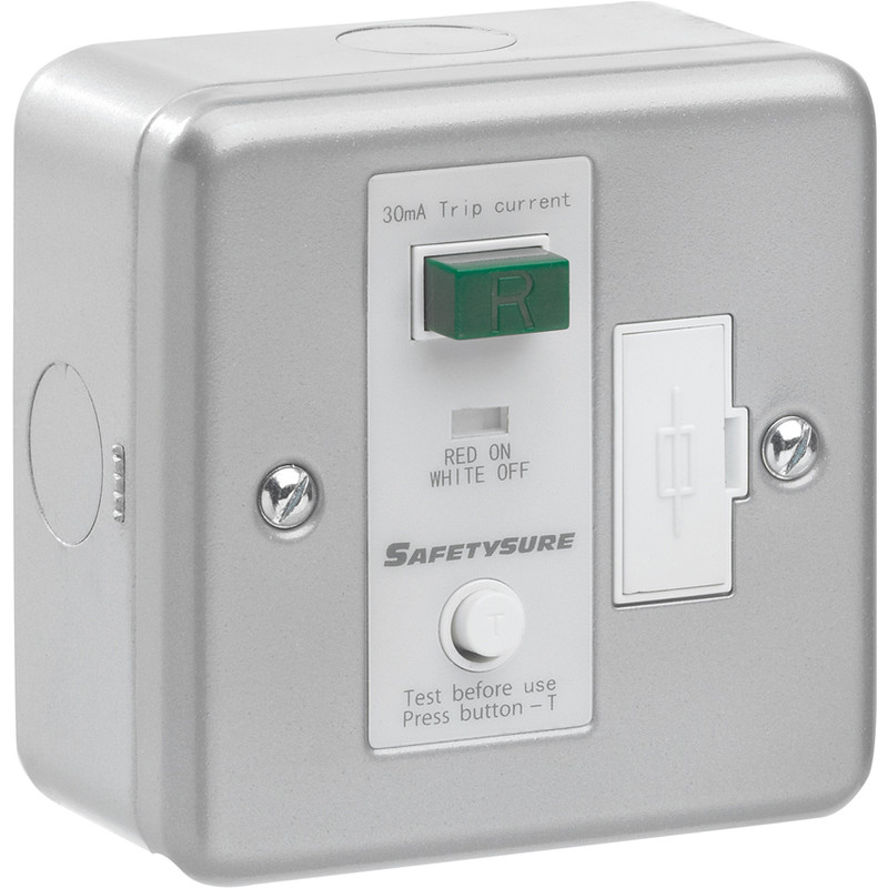 SafetySure RCD Spur Metalclad 1 Gang 13A 30mA
