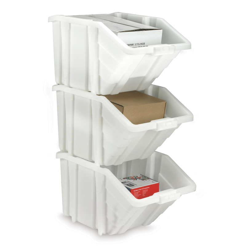 Robust Storage Bin 50L with Lid 345 x 400 x 635mm - Red Lid