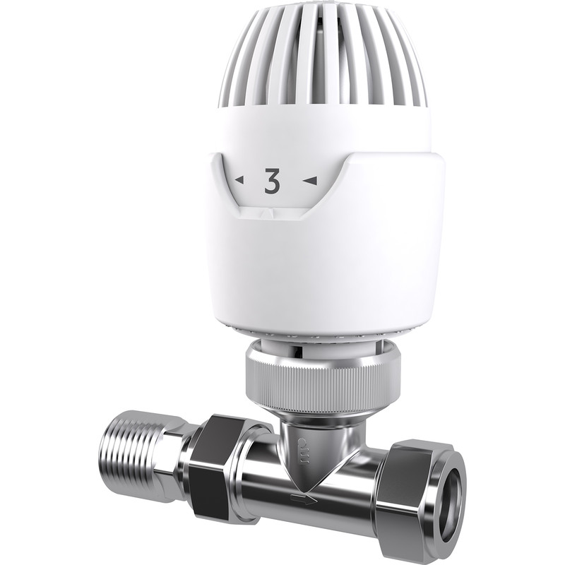 Drayton RT212 TRV Chrome 15mm Straight