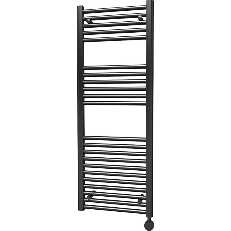 Towelrads Richmond Thermostatic Towel Radiator Black 1186 x 450mm 1365Btu