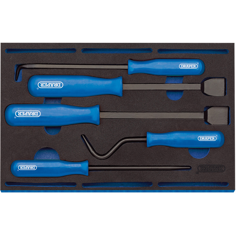 Draper Scraper and Remover Set in 1/4 Drawer EVA Insert Tray 5 Piece