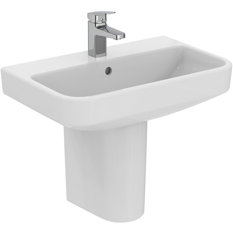 Ideal Standard i.life Compact Basin and Semi-Pedestal 60cm 1 Tap Hole