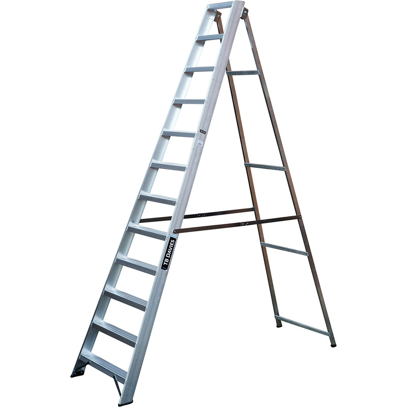 TB Davies Industrial Swingback Step Ladder 12 Tread SWH 3.8m