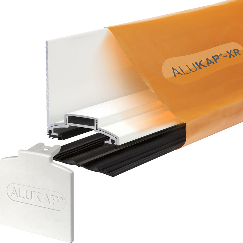 Alukap-XR Concealed Fix Wall Bar with Gasket White 4800mm