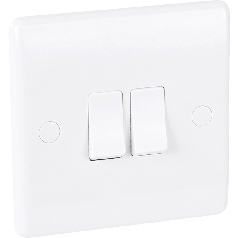 BG 10A Low Profile Switch 2 Gang 2 Way