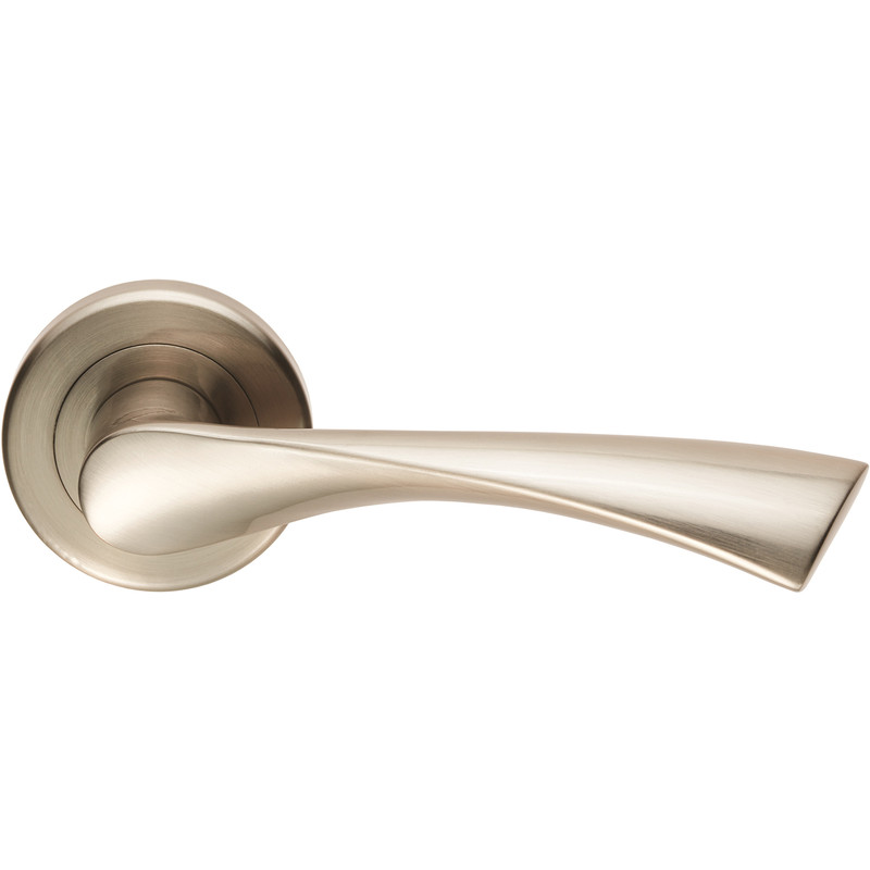 Serozzetta Venti Lever On Round Rose Satin Nickel