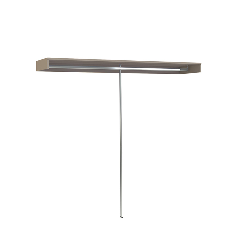 Spacepro Shelf and Hanger Bar Wardrobe Storage Stone Grey 2800 x 500 x 108mm