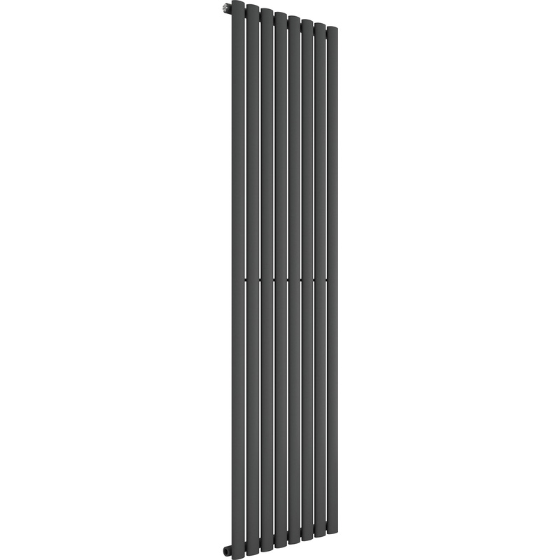 Azur Nero Designer Oval Tube Radiator 1800 x 480mm 3341Btu Anthracite