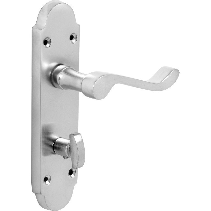 Eclipse Beaufort Door Handles Bathroom Satin