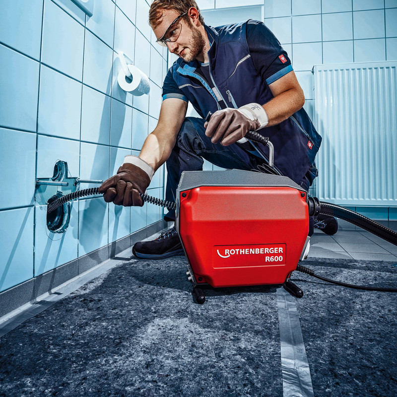 Rothenberger R600 230V Drain Cleaning Kit & Spiral Kit 16mm & 22mm