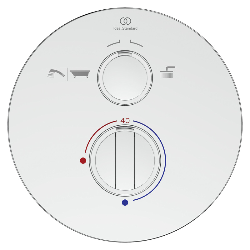 Ideal Standard Easybox Thermostatic Concealed Dual Outlet Shower Valve Round