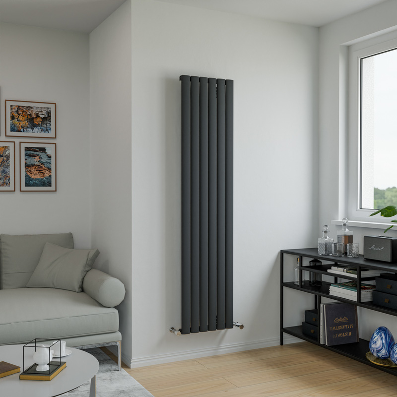 Ximax Camden Aluminium Designer Radiator 1800 x 415mm  3154Btu Anthracite