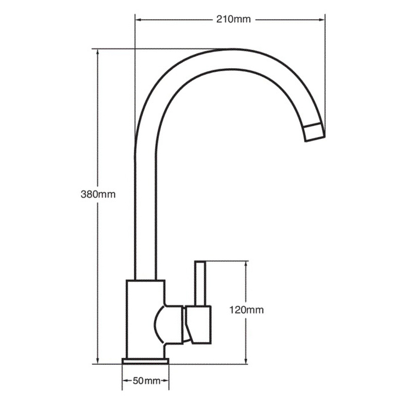 Deva Insignia Mono Mixer Kitchen Tap Black