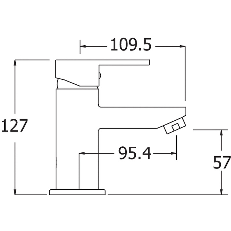 Deva Ethos Cloakroom Basin Mixer Tap Brushed Brass