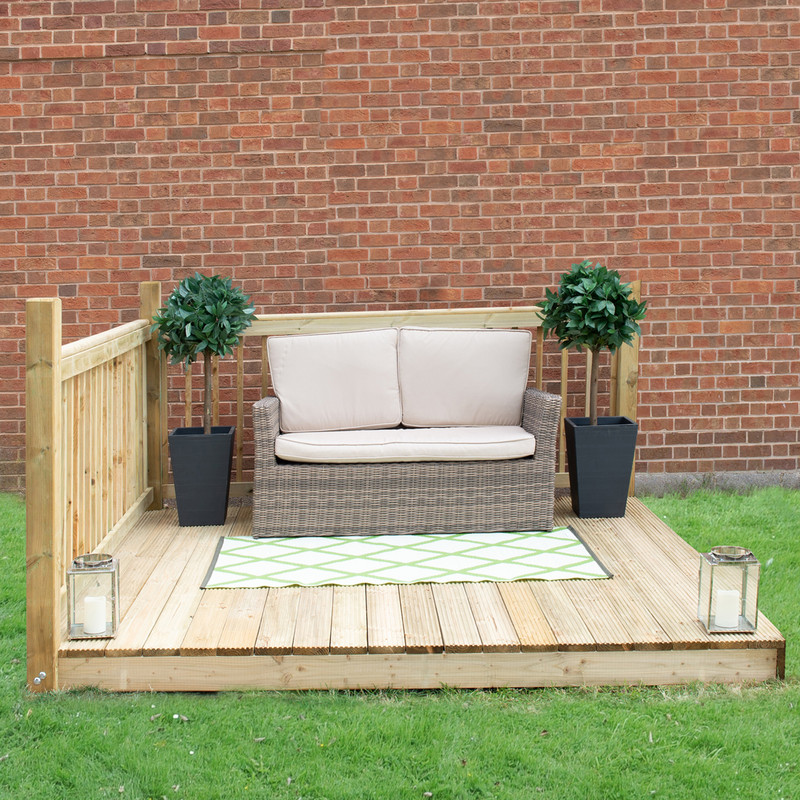 Forest Garden Patio Deck Kit 130cm (h) x 249cm (w) x 244cm (d)