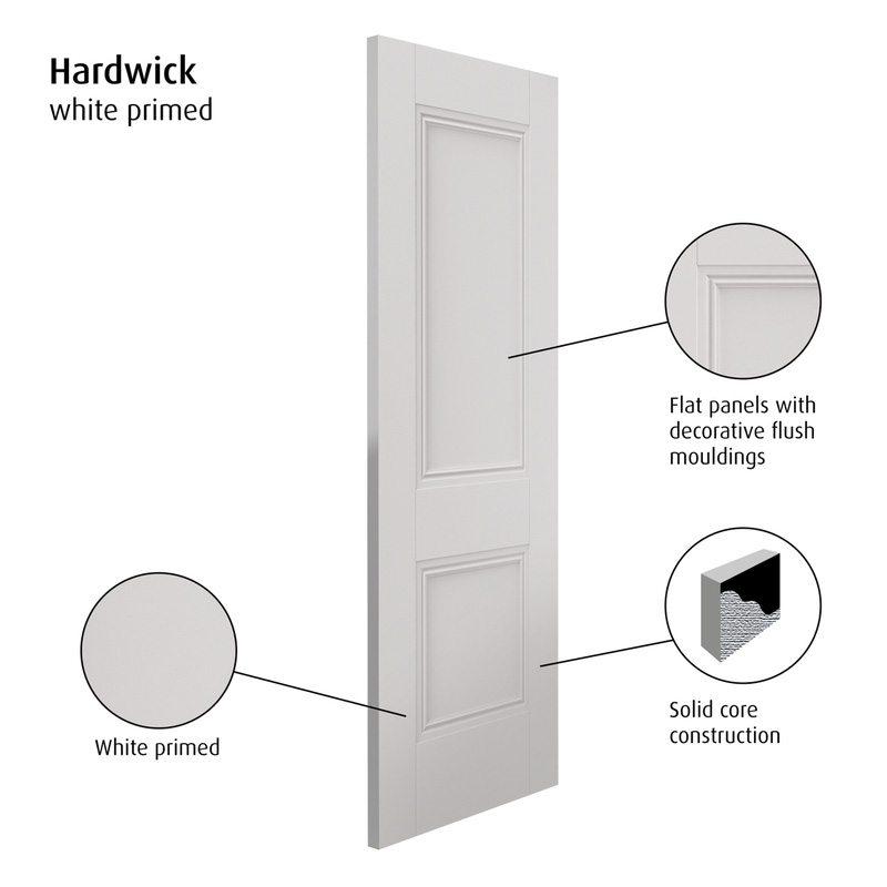 Hardwick White 2P Primed Internal Door FD30 44 x 1981 x 686mm