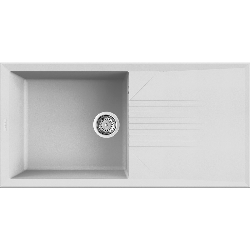 Reginox Tekno Reversible Composite Kitchen Sink & Drainer Single Bowl White