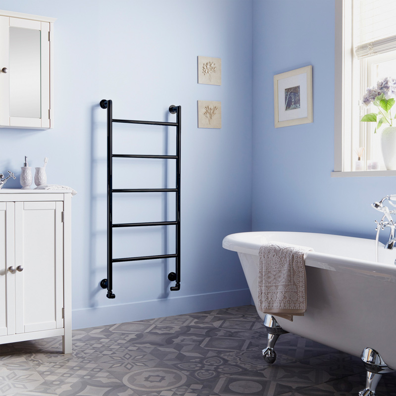 Towelrads Ballymore Towel Radiator Black 1200 x 530mm 982Btu